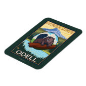 Beaver & Mt. Hood - Odell、オレゴン マグネット (左側)