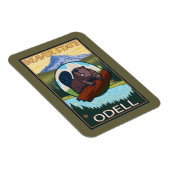 Beaver & Mt. Hood - Odell、オレゴン マグネット (右側)