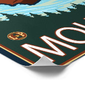 Beaver & Mt. Hood, OregonVintage Travel Poster ポスター (角)