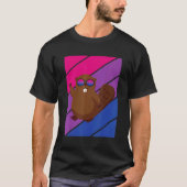Beaver Pride Bisexual Flag LGBTQ Proud Ally Pride  Tシャツ (正面)