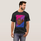 Beaver Pride Bisexual Flag LGBTQ Proud Ally Pride  Tシャツ (正面フル)