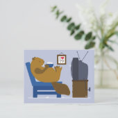 Beaver Watching TV Postcard シーズンポストカード (スタンド正面)