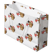 Beaver With Snowman In Winter At Christmas Large G ラージペーパーバッグ (正面アングル)