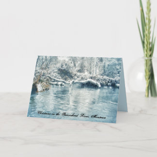 Beaverheadの川、モンタナのクリスマス シーズンカード