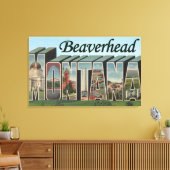 Beaverhead, Montana – ラージレターシーン キャンバスプリント (インサイチュ (リビング))