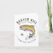 Beaverkill River New York Fly Fishing Souvenir Bea カード (正面)