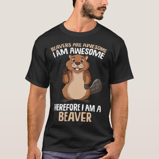 Beavers are awesome Girl Kids Women Beaver Tシャツ (正面)