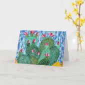 Beavertailのサボテンの挨拶状 カード (黄色い花)