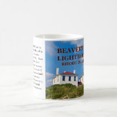 Beavertailの灯台、ロードアイランドのマグ コーヒーマグカップ (中央)