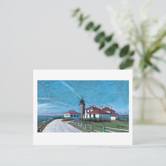 Beavertail Light house in Jamestown, RI ポストカード (スタンド正面)