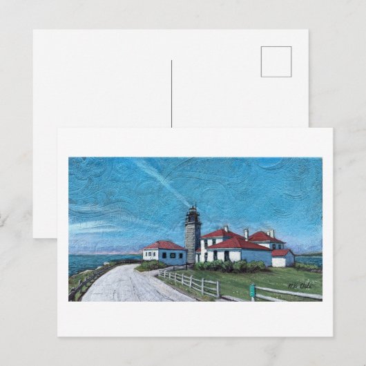 Beavertail Light house in Jamestown, RI ポストカード (正面/裏面)