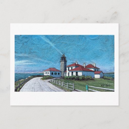 Beavertail Light house in Jamestown, RI ポストカード (正面)