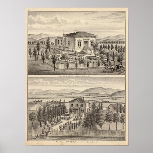 Beazell、英語のレジデンス、農場 ポスター (正面)