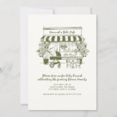 Bebe Cafe | baby is brewing | Home cafe themed BAB 招待状 (正面)