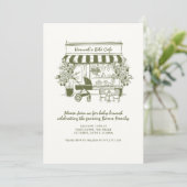 Bebe Cafe | baby is brewing | Home cafe themed BAB 招待状 (スタンド正面)