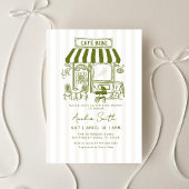 Bebe Cafe Home cafe themed Baby shower 招待状