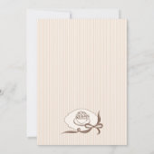 Bebe Cafe Parisian Theme Bow Coffee Baby Shower 招待状 (裏面)