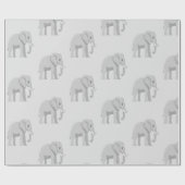 Bébé éléphant mignon au bord du lac - Anniversaire ラッピングペーパー (フラット)