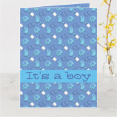 bébé garçon カード (黄色い花)