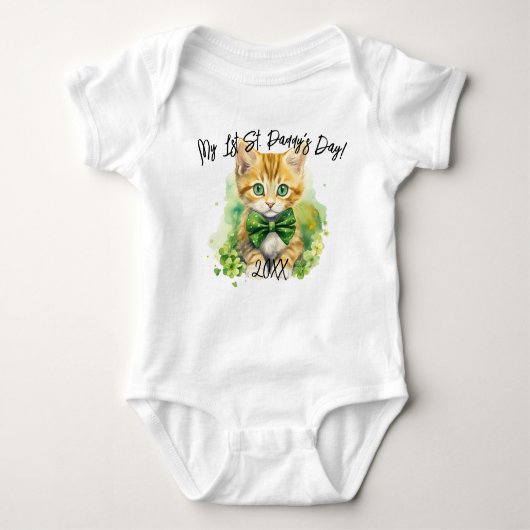 Bébé - Mon 1er St-Patrick's Day - Bodysuit Bébé ベビーボディスーツ (正面)