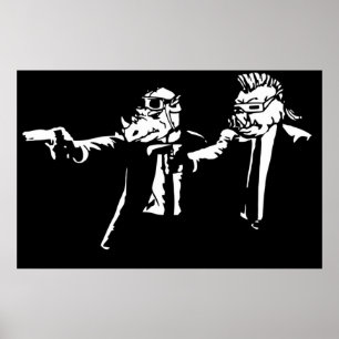 Bebop Rocksteady Thug life Pfictionマッシュアップ ポスター