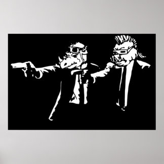 Bebop Rocksteady Thug life Pfictionマッシュアップ ポスター