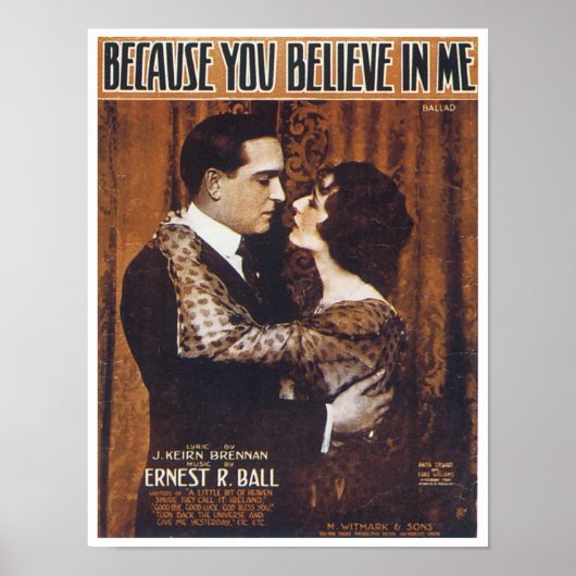 Becase You 信じ in Me Songbook Cover ポスター (正面)
