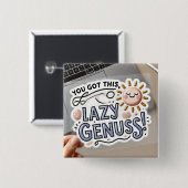 Because Even Geniuses Need a Nap 😴✨ 缶バッジ (正面&裏面)