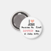 Because He LOVED me Button マグネット (正面/裏面)
