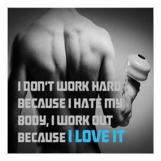 Because I Love It Motivational Poster ポスター