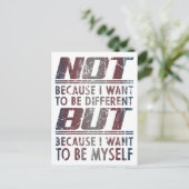 because i want to be myself - Transgender Pride   ポストカード (スタンド正面)