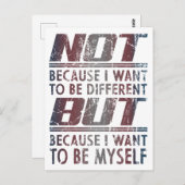 because i want to be myself - Transgender Pride   ポストカード (正面/裏面)