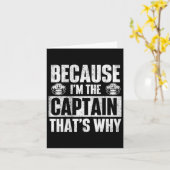 Because I'm The Captain That's Why - Boating Boat  カード (黄色い花)