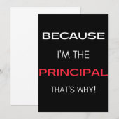 Because I'm The Principal That's Why サンキューカード (正面/裏面)
