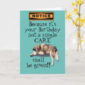 because it's your birthday not a care bday card カード (黄色い花)