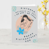 Because of you Birthmother's Day card カード (黄色い花)