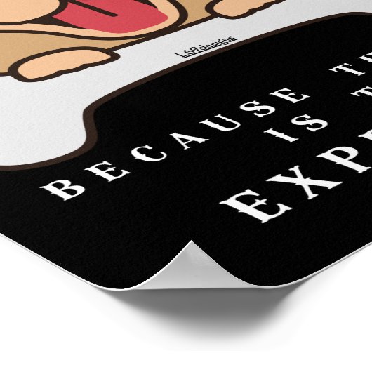 BECAUSE THERAPY IS TOO EXPENSIVE funny dog ポスター (角)