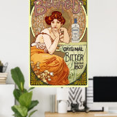 Bechers Bitter alfonsミュシャ～アールヌーボーポスター ポスター (ホームオフィス)