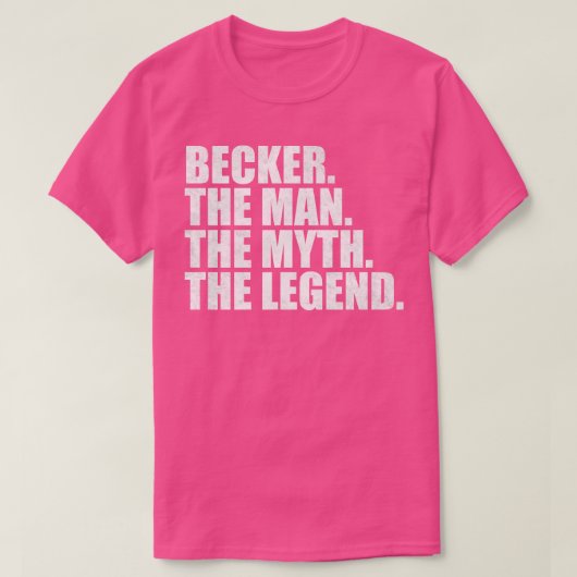 BeckerBeckerファミリー名Becker姓Becker S Tシャツ (デザイン正面)