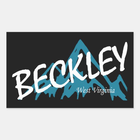 Beckley West Virginia Mountains 長方形シール (正面)
