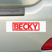 Beckyのスタンプ バンパーステッカー (車上)