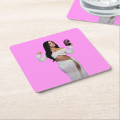 Becky スクエアペーパーコースター (アングル)