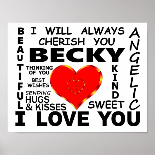 Becky I Love You ポスター (正面)