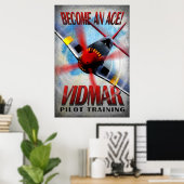 Become An Ace - Pilot Training ポスター (ホームオフィス)