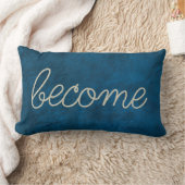 BECOME Rope Text on Blue Leather ランバークッション (ブランケット)