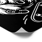 Become Unbearable Funny Skateboarding Bear Meme  ポスター (角)