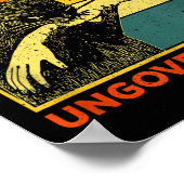 Become Ungovernable - Black Cat Biting Hand Funny ポスター (角)