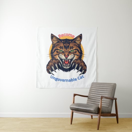 Become Ungovernable Cat タペストリー (インサイチュ)
