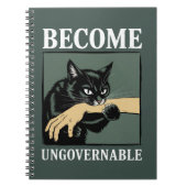 Become Ungovernable Funny Animal Anarchy Gift Cat  ノートブック (正面)