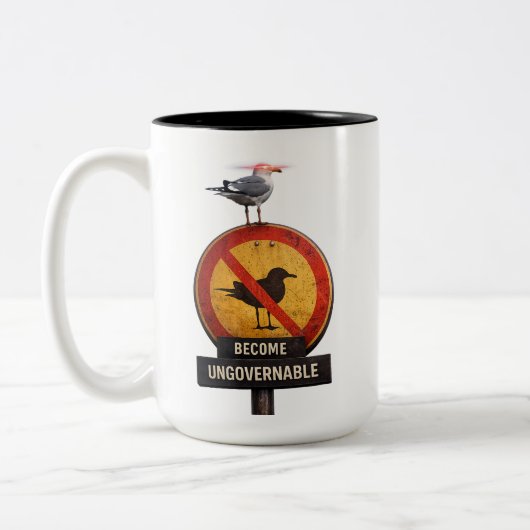 Become Ungovernable Mug – Funny Rebel Coffee Mug ツートーンマグカップ (左)